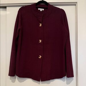 Burgundy Jacket with Gold Accents